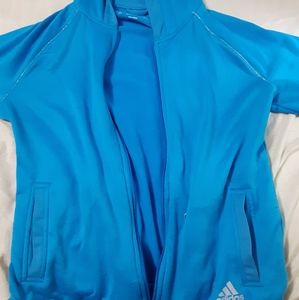 A medium, blue, Adidas, zip up hoodie